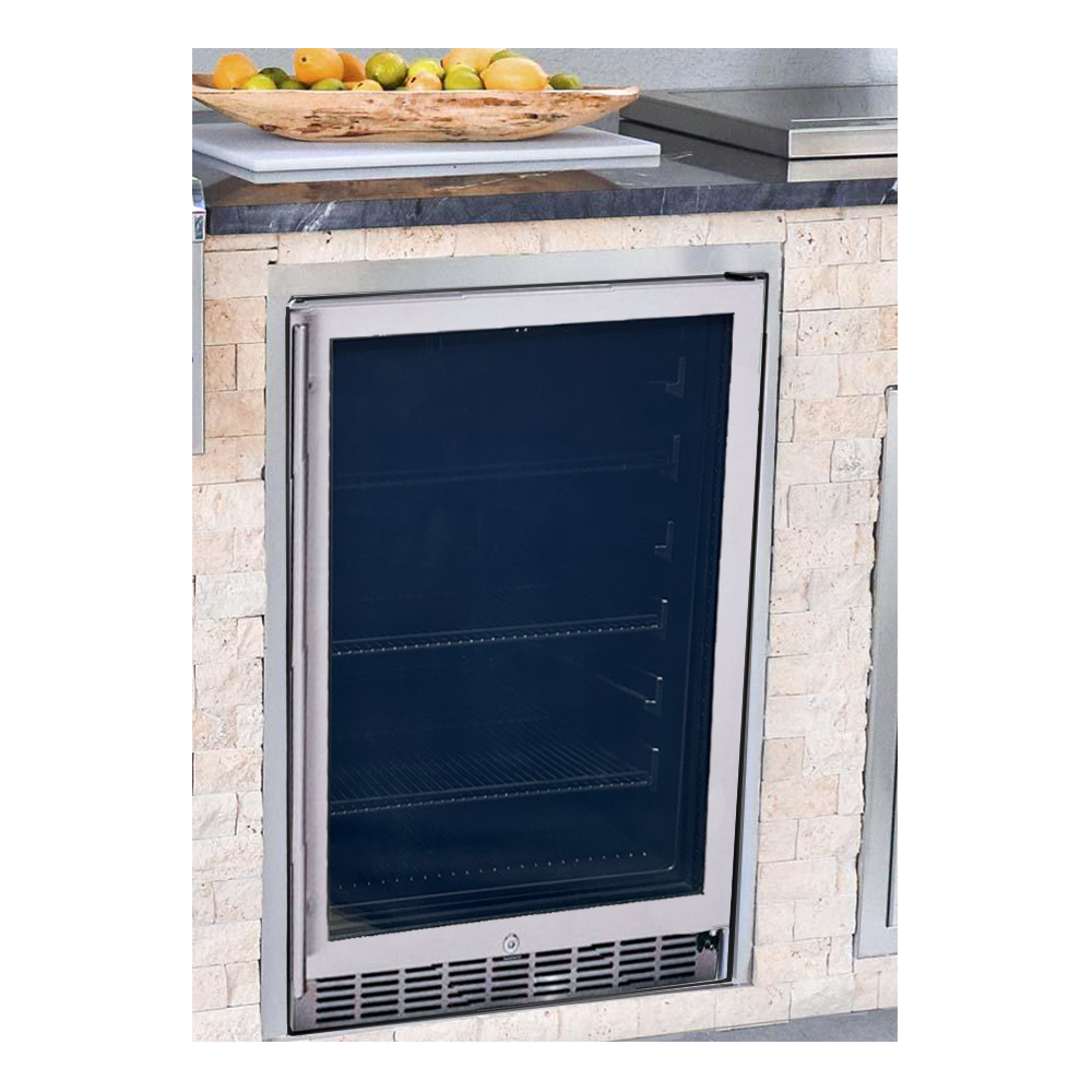 Image of refr2b outdoor refrigerator with glass door